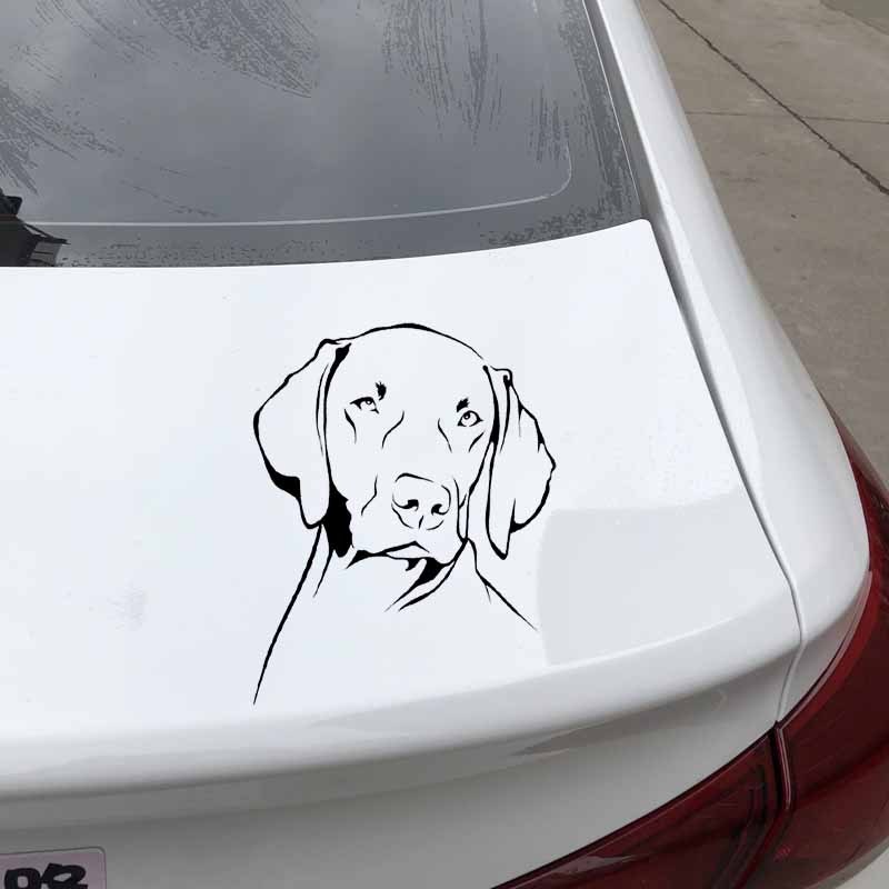 Motorcycle Gear Dogs - Weimaraner Dog 아웃라인 방수 PVC 비닐