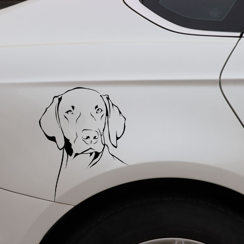 Weimaraner Dog 아웃라인 방수 PVC 비닐  - Motorcycle Gear Dogs 리뷰 및 가격