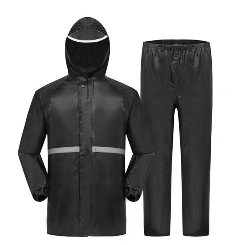 2피스 반사 스트립 오토바이 레인코트 후드 재킷 바지  - Motorcycle Gear Full Set 리뷰 및 가격